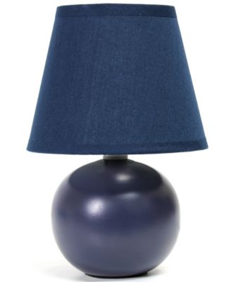 Simple Designs Mini Ceramic Globe Table Lamp