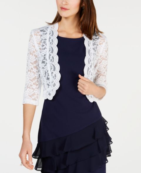 Женские куртки Connected Scalloped Lace Shrug
