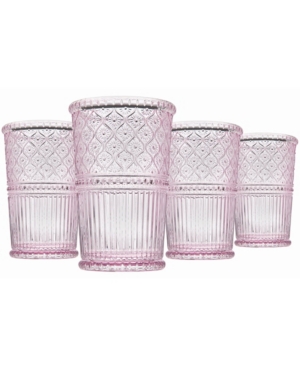 Godinger Claro Modern Vintage Tumbler Glasses Set of Four 12 oz