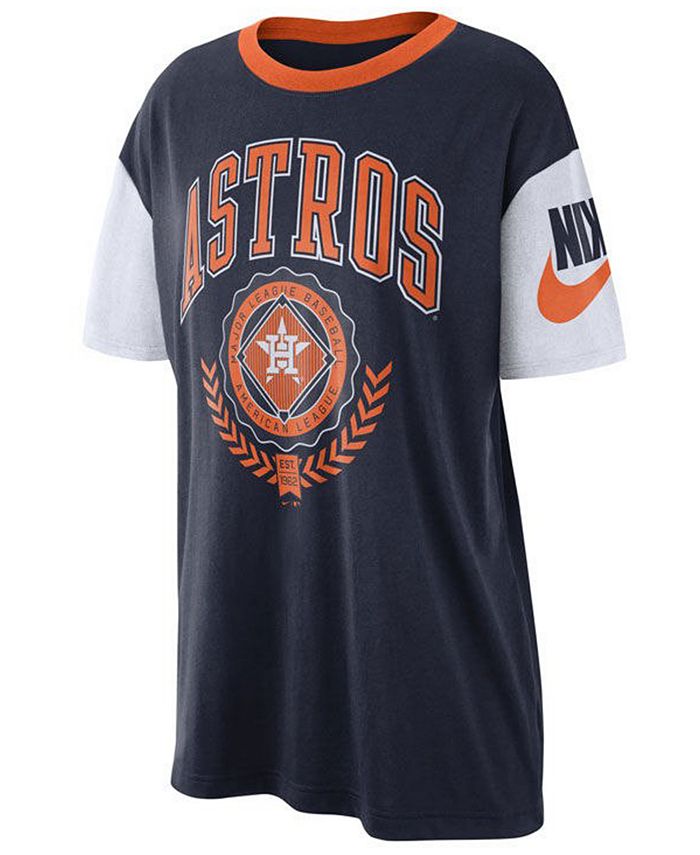 Nike Women's Houston Astros Retro Boycut T-Shirt - Macy's