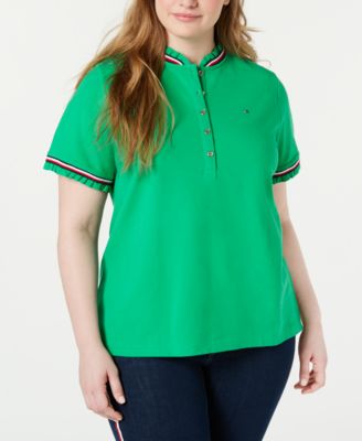 Tommy Hilfiger - Plus Size Ruffled Piqu&eacute; Polo