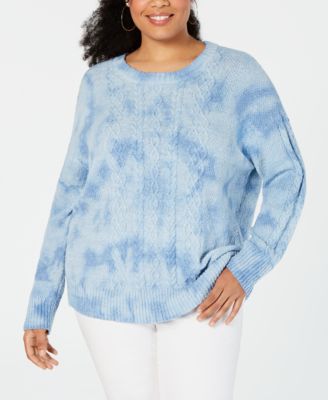 plus size chunky cable knit sweater