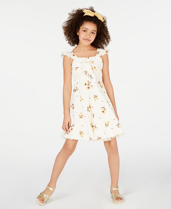 Beautees Big Girls Sunflower-Print Skater Dress & Reviews - Dresses ...