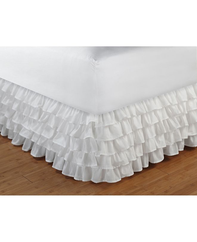Greenland Home Fashions Multi-Ruffle Bed Skirt 15" Queen ...