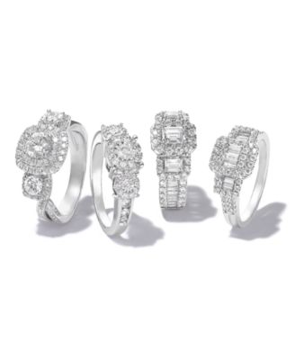 Diamond Baguette Engagement Ring (3/4 ct. t.w.) in 14k White Gold