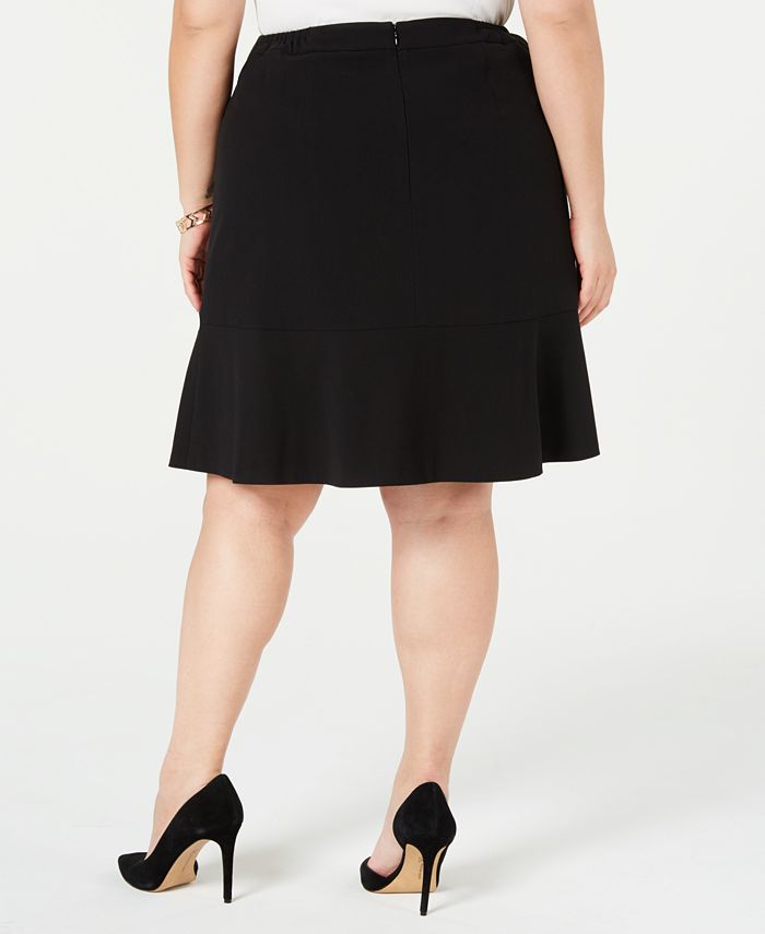 Bar III Trendy Plus Size RuffleHem Skirt, Created for Macy's Macy's