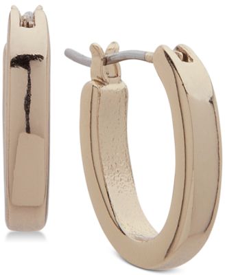 Lauren Ralph Lauren - Silver-Tone Medium Oval Hoop Earrings
