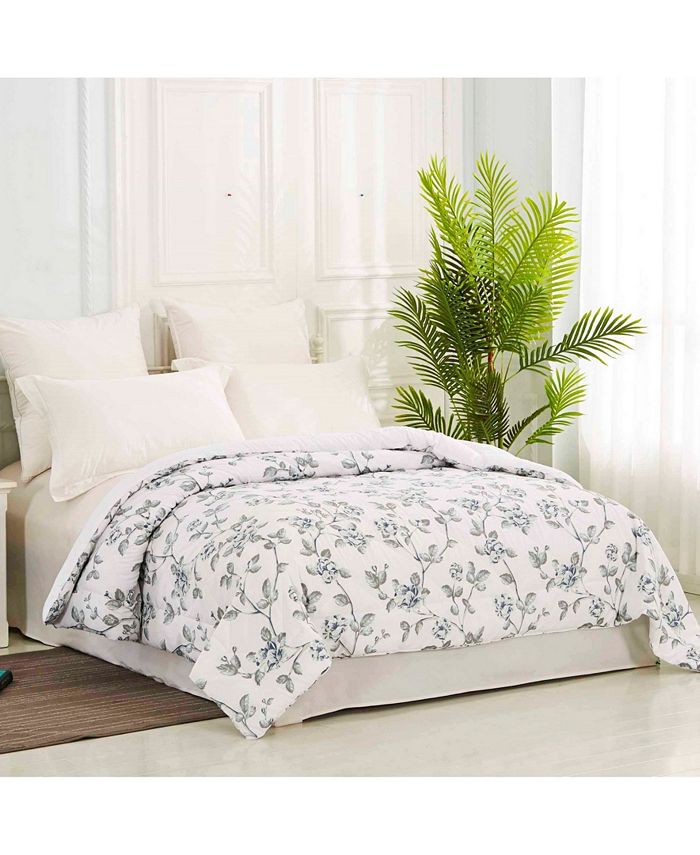 Great Bay Home Fashions Floral Printed Down Alternative Quilted Blanket