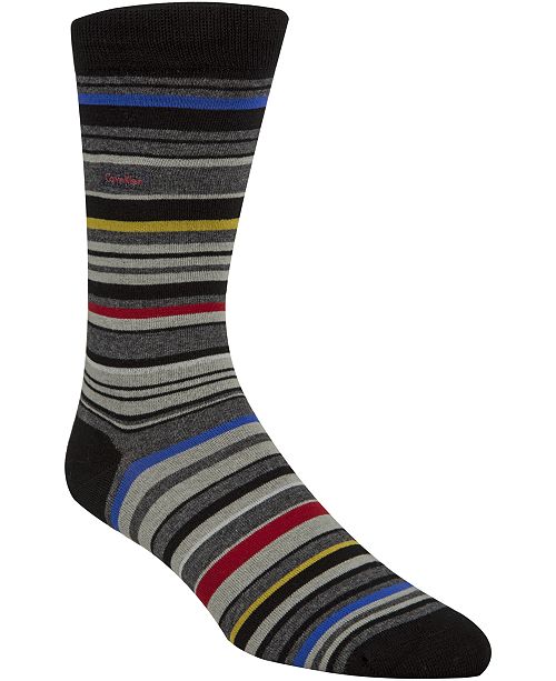 Calvin Klein Men's Striped Crew Socks & Reviews - Socks - Men - Macy's