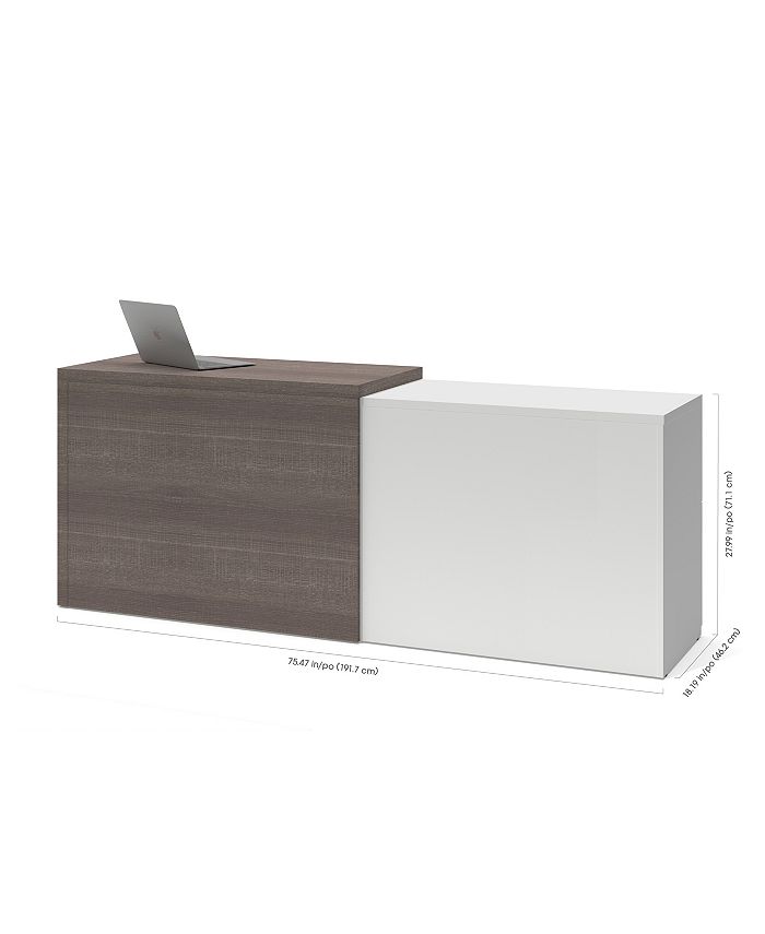 Bestar Small Space Sliding Computer Desk Macy's