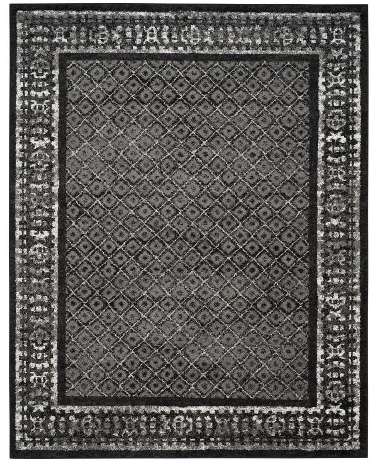 Safavieh Adirondack Black and Silver 9' x 12' Area Rug - Black