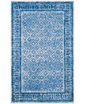 Adirondack Silver and Blue 3' x 5' Area Rug