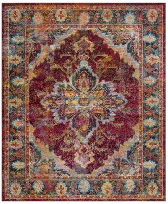 Crystal Ruby and Navy 9' x 12' Area Rug