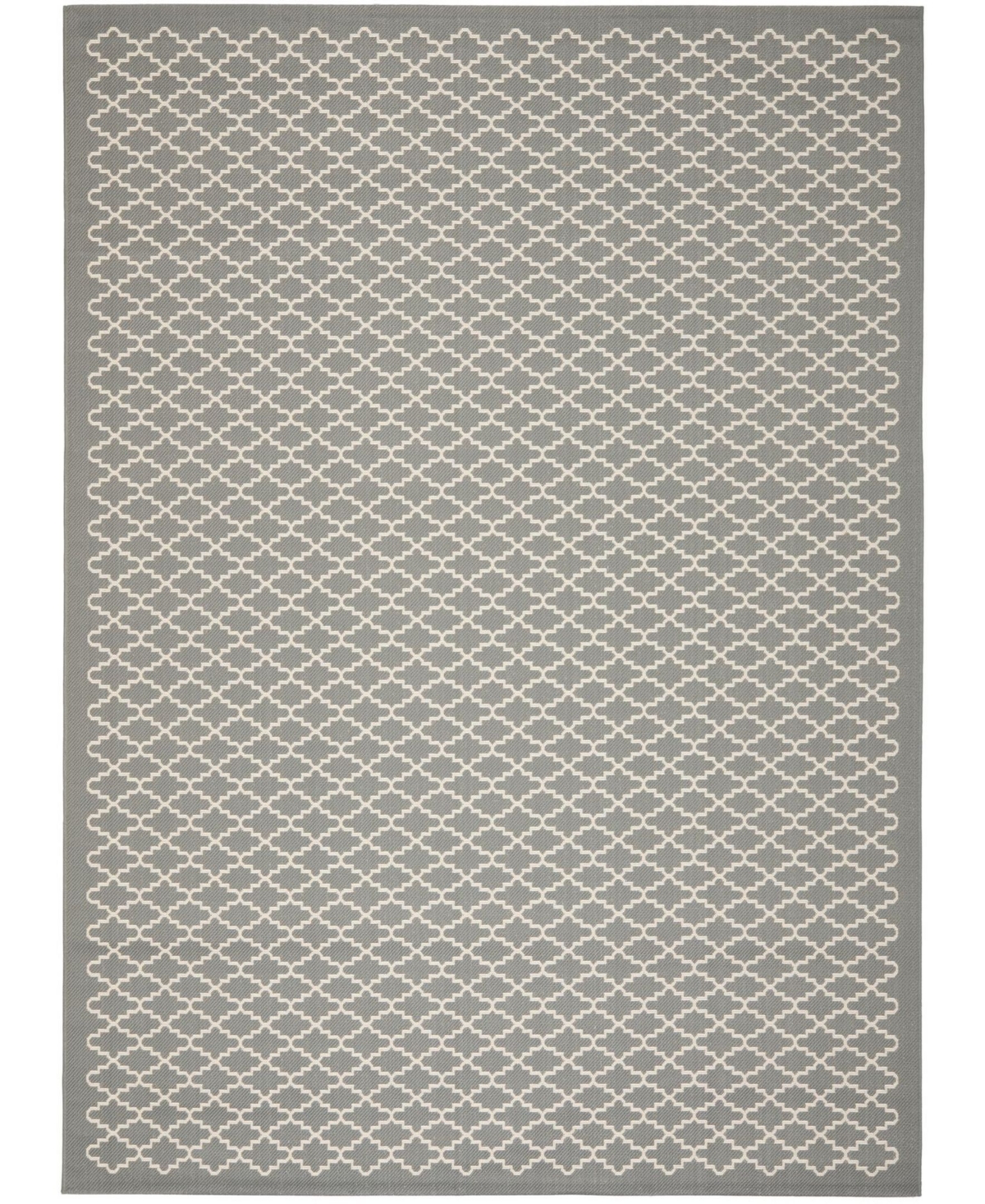 Safavieh Courtyard Anthracite and Beige 9' x 12' Sisal Weave Outdoor Area Rug - Anthracite