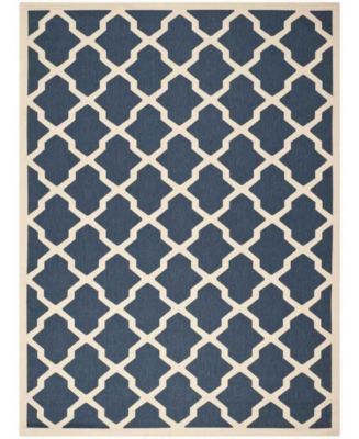 Safavieh Courtyard CY6903 Navy and Beige 9' x 12' Sisal Weave Outdoor ...