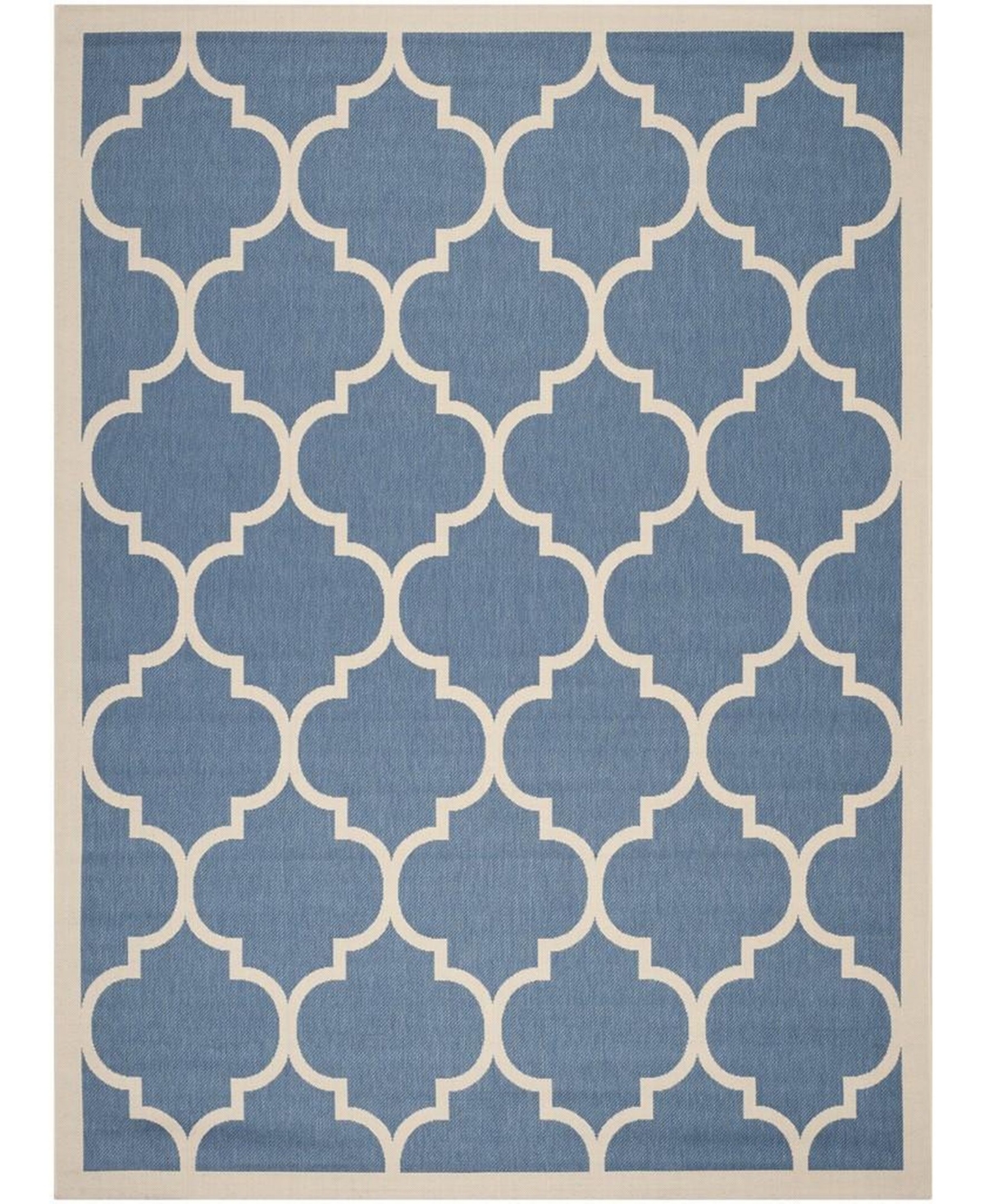 Safavieh Courtyard Blue and Beige 9' x 12' Outdoor Area Rug - Blue
