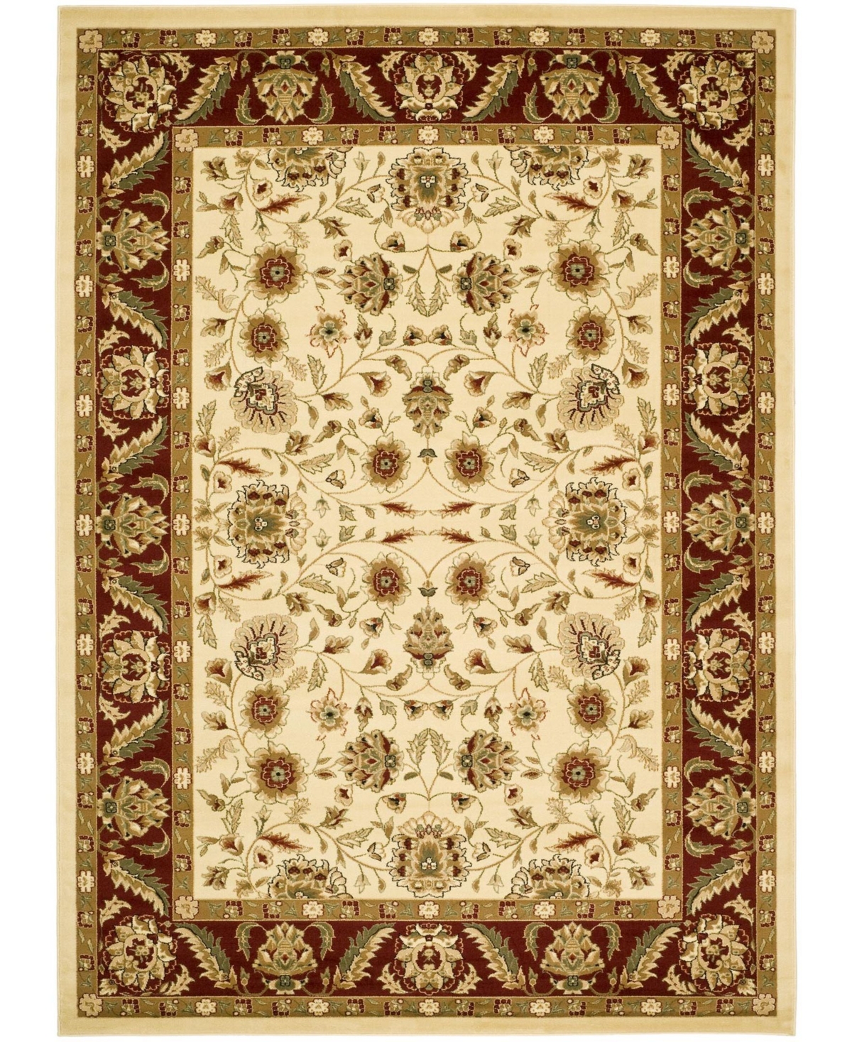 Safavieh Lyndhurst Ivory and Red 9' x 12' Area Rug - White Grou