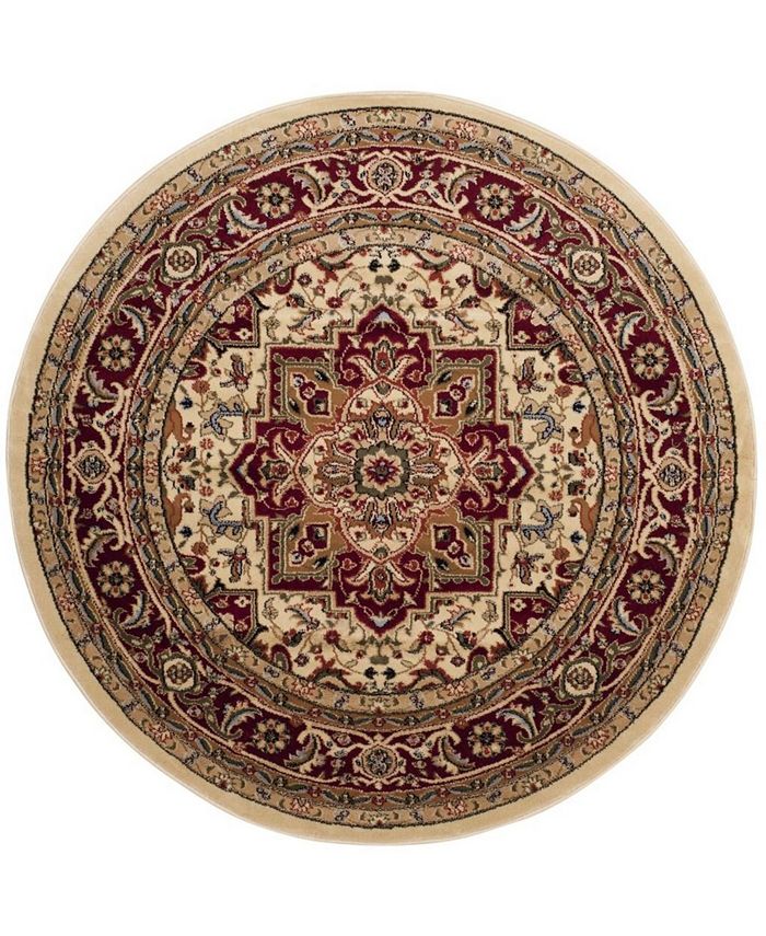 Safavieh Lyndhurst LNH330 Ivory and Red 10' x 10' Round Area Rug - Macy's