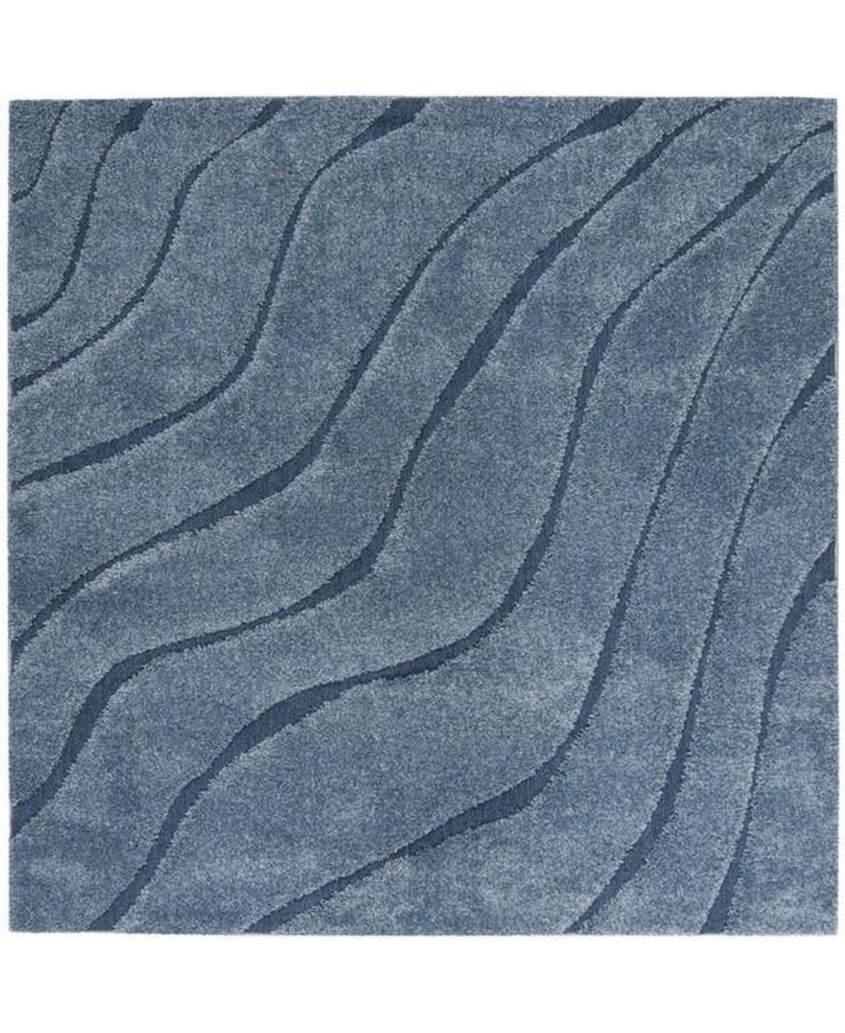 Safavieh Shag 6'7in x 6'7in Square Area Rug - Light Blue/Blue