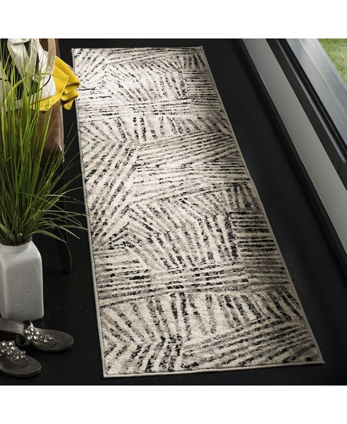 Safavieh Skyler Grey and Ivory 2' x 8' Runner Area Rug Macy's