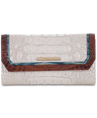 Brahmin Soft Pearl Presley Embossed Leather Checkbook Wallet Macy s