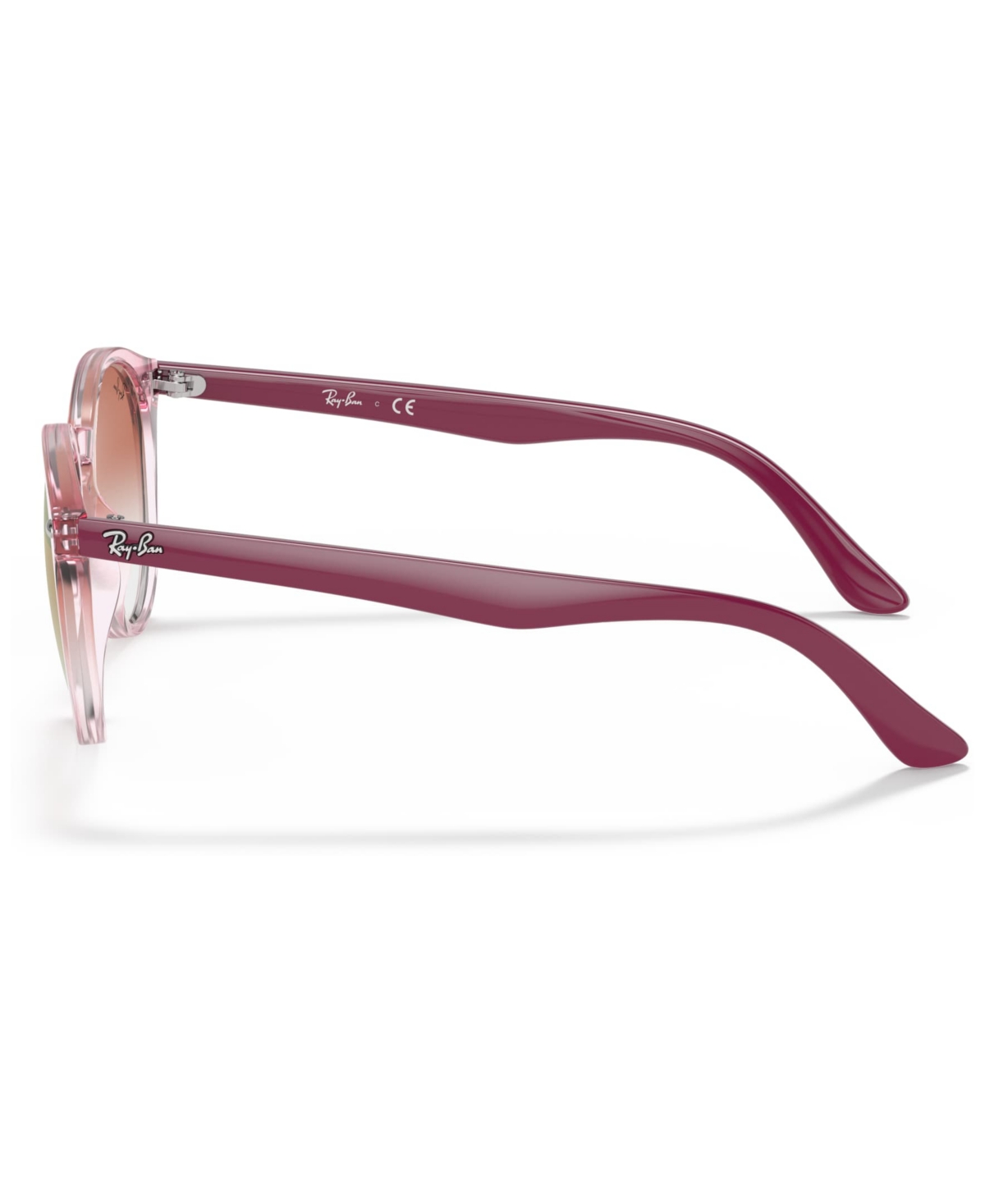 Ray-ban Jr . Kids Sunglasses, Rj9064 (ages 7-10) In Trasparent Pink,red Mirror Red