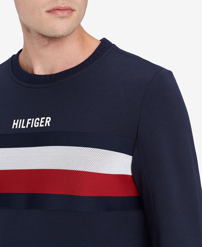 Tommy Hilfiger Men's Logo Stripe Sweatshirt, Created for Macy's ...