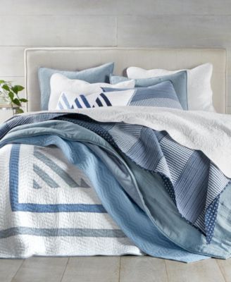 Martha Stewart Collection Coastal Quilt and Sham Collection, Created for Macy's