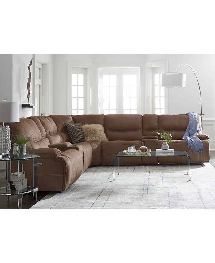 Furniture Felyx Fabric Power Reclining Sectional Sofa Collection with