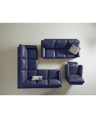 Furniture Orid Roll Arm Leather Sectional And Sofa Collection, Created for Macy's