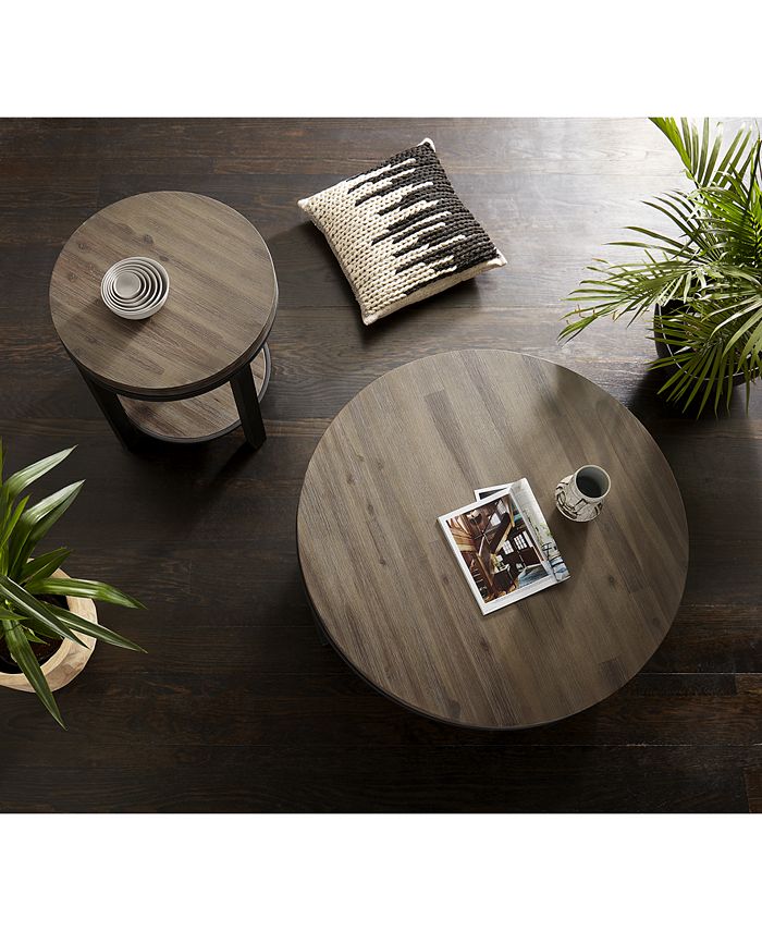 Furniture Canyon Round Table Set, 2Pc. Set (Coffee Table & End Table