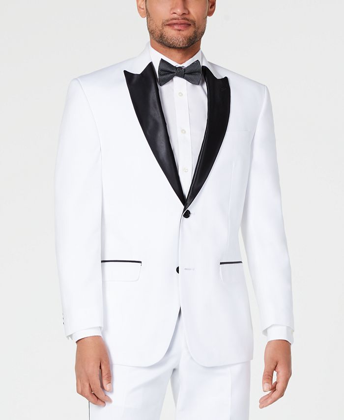 Sean John Men's Classic-Fit White Tuxedo Jacket - Macy's