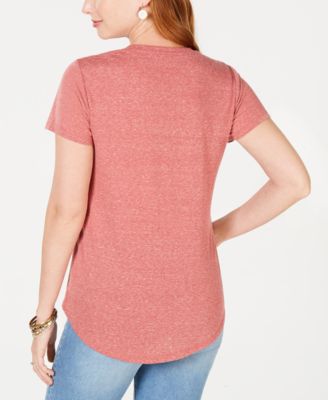 Style & Co Printed V-Neck T-Shirt, Created For Macy's - Macy's