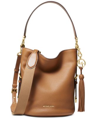 Michael Kors Brooke Pebble Leather Bucket Shoulder Bag - Macy's