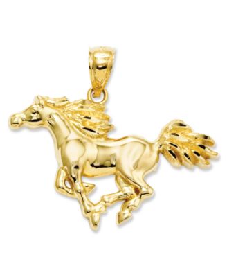 14k gold horse charm