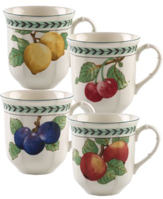 French Garden Modern Fruit Set/4 Assorted Jumbo Mug
