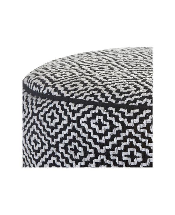 Klear Vu Maison Black and White Diamond Pattern Round Hand ...