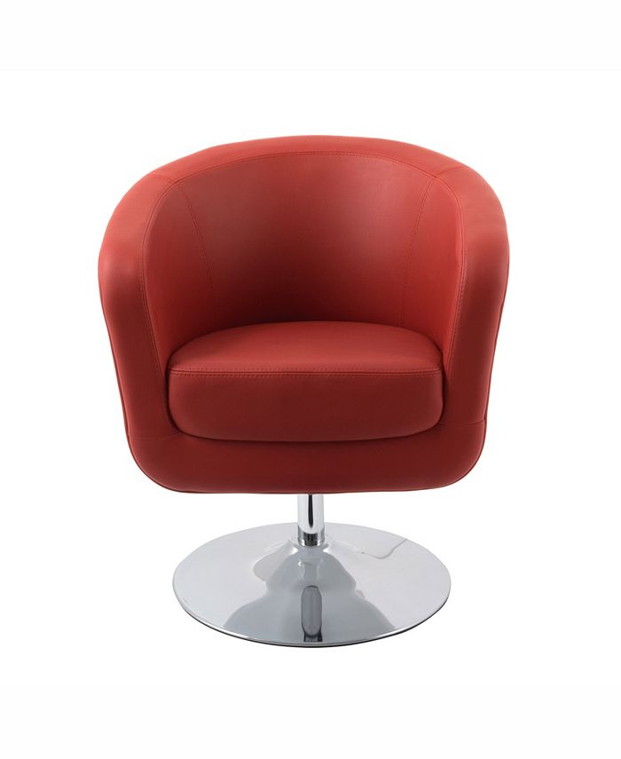 CorLiving Modern Bonded Leather Swivel Tub Chair Macy's