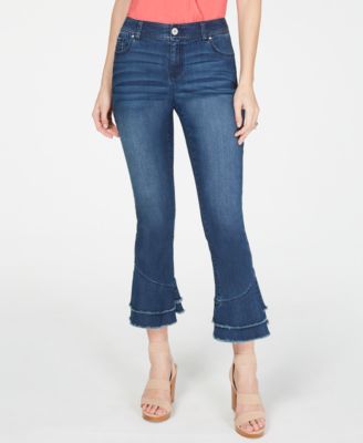 INC International Concepts - Double-Ruffle Hem Curvy Ankle Jeans