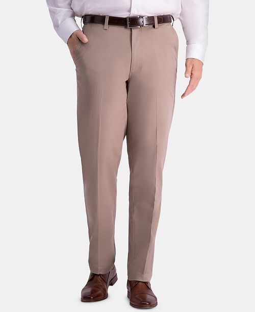 alfani Haggar Men's Premium Comfort Khaki Classic-Fit 2-Way Stretch Wrinkle Resistant Flat Front Stretch Casual Pants Men's Fashion & Accessories