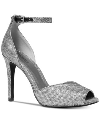 michael kors silver high heels