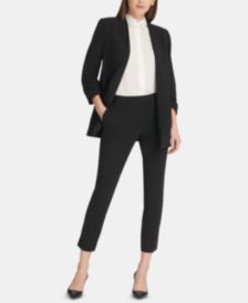 Open-Front Jacket & Slim Ankle Pants