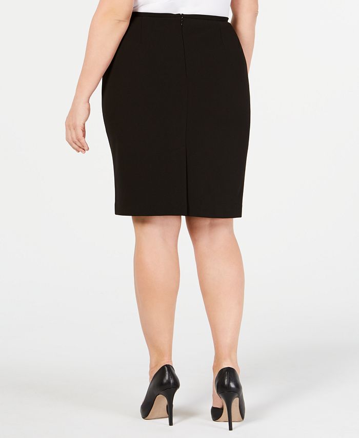 Calvin Klein Plus Size Soft Crepe Pencil Skirt & Reviews - Skirts - Women -  Macy's