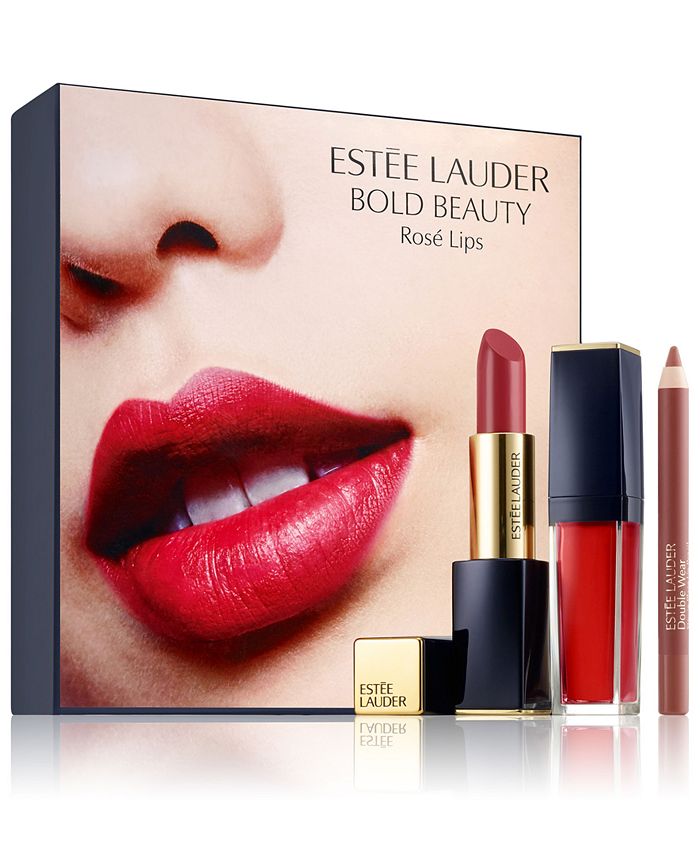 Estée Lauder 3-Pc. Bold Beauty Rosé Lips Set & Reviews Makeup - Macy's