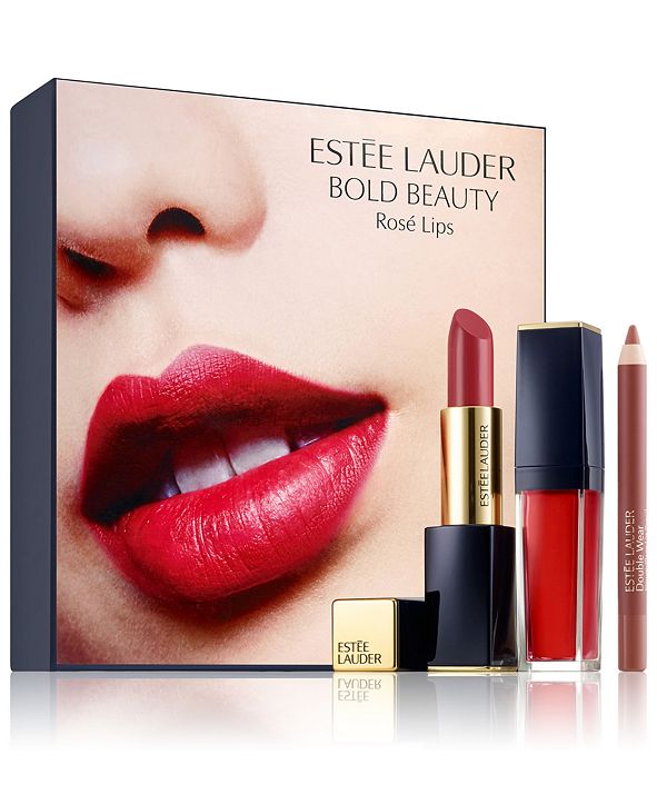 Estée Lauder 3Pc. Bold Beauty Rosé Lips Set & Reviews Makeup