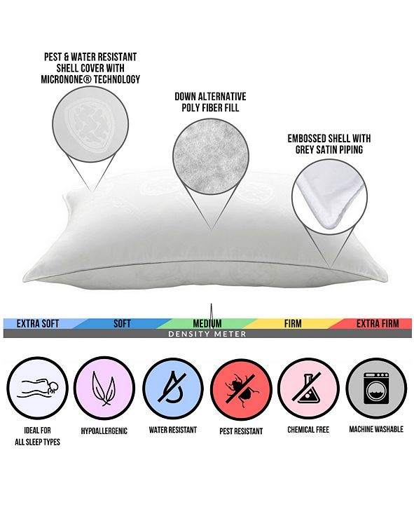 Ella Jayne Soft Allergy, Dust Mite and Bed Bug Free Stomach Sleeper Pillow with MicronOne ...