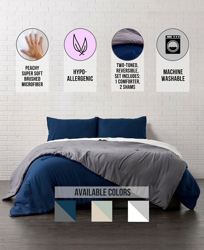 Ella Jayne Reversible Brushed Microfiber Plush DownAlternative