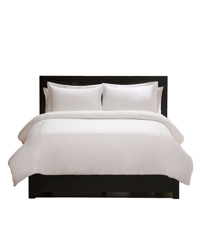 Ella Jayne 100 Cotton Percale 3 Piece Duvet Set with Satin Stitching