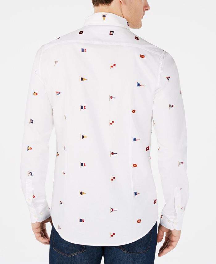 Barbour Men's SlimFit Nautical Embroidered Oxford Shirt Macy's