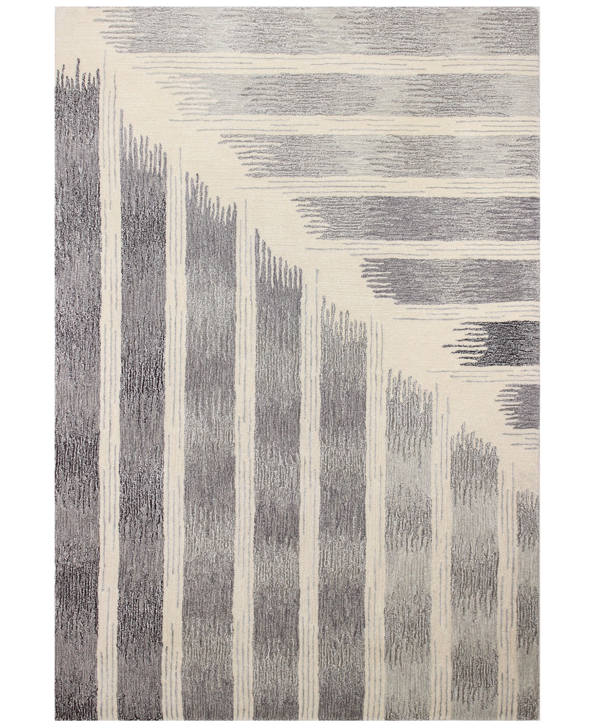 Downtown HG370 Ivory/Gray 7'9in x 9'9in Area Rug - Ivory/Grey